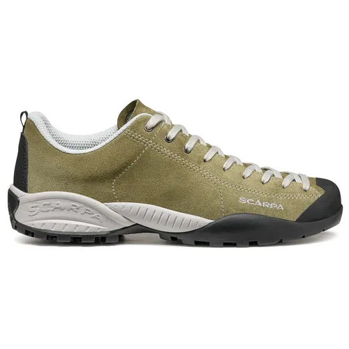 Scarpa Mojito sage (168) 44,5 - Wanderschuhe mit optimaler Passform durch verlängerte Schnürung, ideal für Freizeit und Reisen. Der MOJITO bietet besten Grip dank Vibram-Sohle und kombiniert Outdoor-Elemente mit urbanem Design.