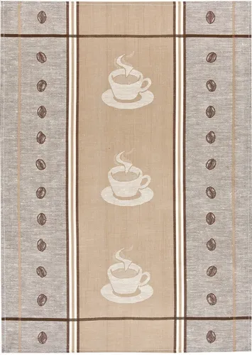 Kracht HL Küchentuch Jacquard ESPRESSO | 12 Beige in beige von Kracht