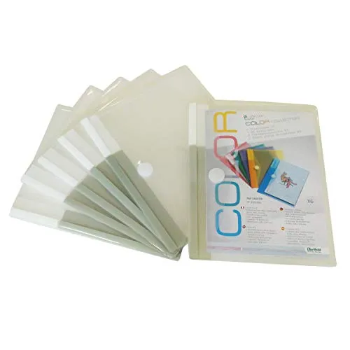 Tarifold Dokumententasche/Sammeltasche Din A5-6 Stk. Transparente Dokumenten Tasche mit Siebdruckdesign und Klettverschluss für A5-Dokumente - 510250