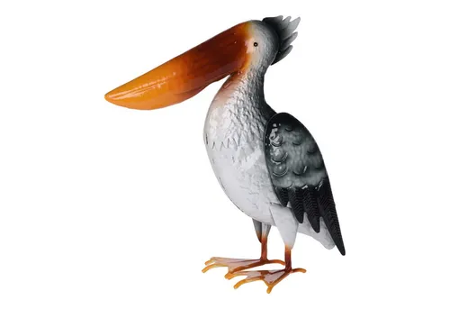 HTI-Living Gartenfigur Metallfigur Pelikan, (Stück, 1 St., 1 Gartenfigur Pelikan), Gartenfigur Vogelfigur Garten