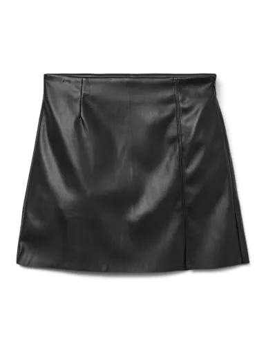 Vero Moda Lederimitatrock VMNELLY HR SHORT PL SKIRT NOOS von VERO MODA