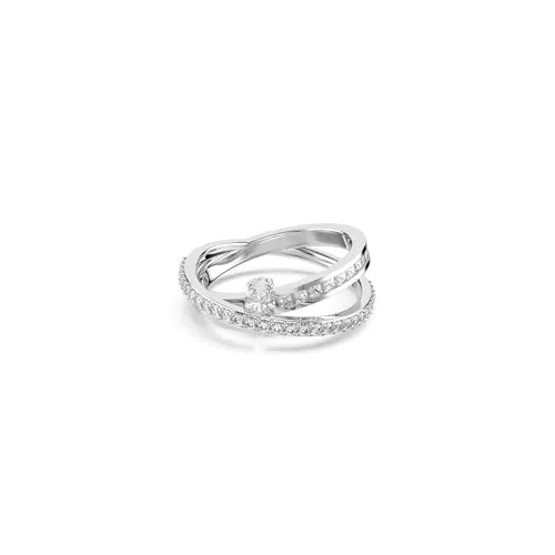 Swarovski Hyperbola Ring 55, Rhodiniert - Eleganter Damenring aus der FW24 Hyperbola-Kollektion, rhodiniert für zusätzlichen Glanz und Haltbarkeit.