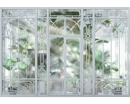 Fototapete Papier 8-745 Orangerie 8-tlg. 368 x 254 cm in orange von Komar