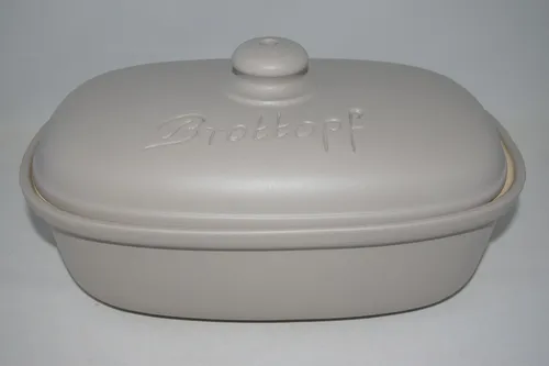 Brottopf 30 cm Persa grau Oval , Steinzeug Westerwald