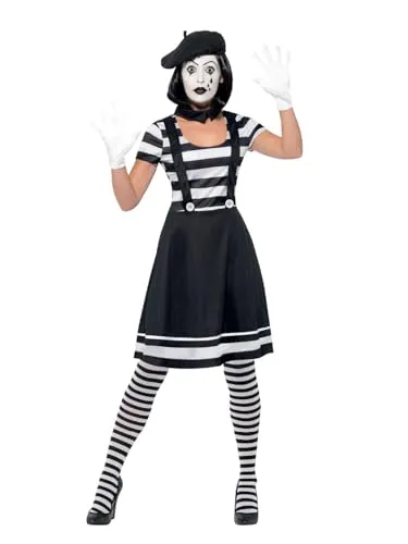 Smiffys Pantomime Kostüm für Frauen, Schwarz