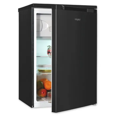 exquisit Kühlschrank KS516-4-051C - Kühlschrank mit wechselbarem Türanschlag, 94 l Kühl- und 13 l Gefrierraum, LED-Beleuchtung, energieeffizient mit nur 87 kWh/Jahr, ideal für kleine Küchen.