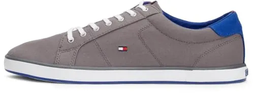 Tommy Hilfiger Herren Vulcanized Sneaker Schuhe, Grau (Steel Grey) 40 - Herren-Sneaker mit hochwertigem Baumwoll-Canvas, optimaler Passform und vulkanisierter Sohle für ultimativen Komfort und Stil – ideal für jeden Freizeitlook.