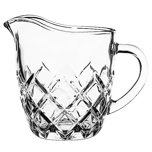 Galicja Milchkännchen aus Glas, hitzebeständig, klein, ohne Deckel, Wasserkrug, 200 ml, Modell 1