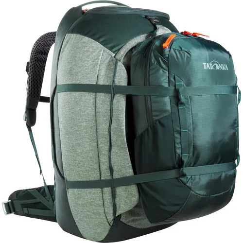 Tatonka Great Escape 60+15 - Reiserucksack sage green - Rucksäcke für Erwachsene mit abdeckbarem Tragesystem für Flugreisen, großer Kofferöffnung und abnehmbarem Front-Daypack für flexibles Reisen.