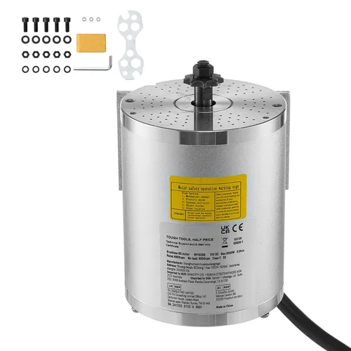 VEVOR 3kW Bürstenloser Gleichstrommotor für E-Bike und Dirtbike - Getreidemühlen: Hochleistungs-Gleichstrommotor mit 3000 W, ideal für Heimwerkerprojekte und E-Bikes, bietet hohe Drehzahlen und starke Leistung.