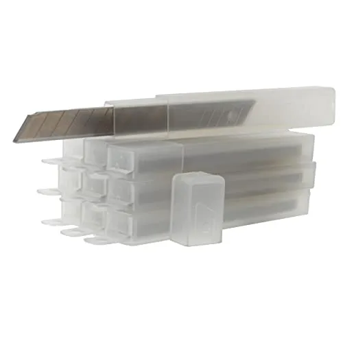 Abbrechklingen 9mm - Ersatzklingen für Cuttermesser und Teppichmesser mit extra scharfer Klinge (10 Stück)