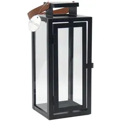 Dekovita Laterne Metall - Stilvolle Hängelaterne - Lampen - Handgefertigte Laterne aus pulverbeschichtetem Eisen mit Echtglasscheiben, ideal für Kerzen und individuelle Geschenke. Hochwertiges, modernes Design für gemütliche Atmosphären.