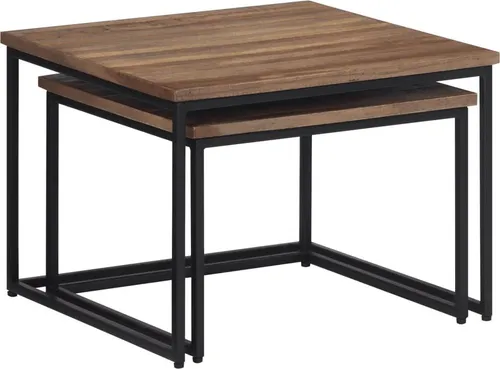 vidaXL Satztische 2 Stk. aus massivem Teakholz von vidaXL