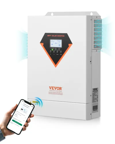 VEVOR Hybrid Solar Wechselrichter 6kW mit 120A MPPT-Controller - Wechselrichter & Inverter mit schneller Reaktionszeit, ideal für effiziente Solarenergienutzung und flexible Batterietypen.