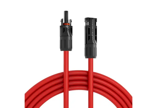 HB-DIGITAL Solarkabel 4mm² mit Solarstecker Rot - 25m - Hochwertiges Solarkabel mit reinen Kupferleitern und TÜV-zertifiziertem Solarstecker. Ideal für die zuverlässige Verbindung von Solarmodulen mit ausgezeichneter Witterungsbeständigkeit.