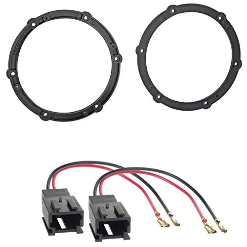 Lautsprecherringe LA-Aufnahme Adapterringe Ø 165 mm + Lautsprecheradapterkabel für Citroen C1 2005->2014 (Front) / Citroen C4 2005->2014 (Front-Heck) / Citroen C4 Cactus (Front)