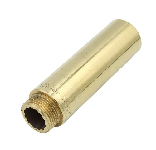 General Fittins Gewindefitting Messing Hahnverlängerung 3/4 Zoll x 100 mm Gewindeverlängerung