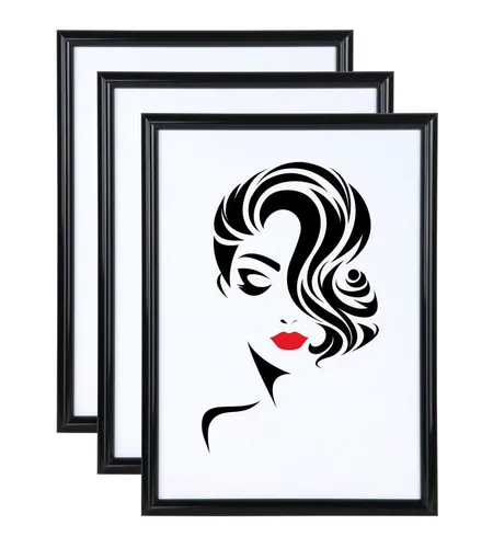 IDEAL TREND Bilderrahmen 3er 5er Set Classic Leichter Kunststoff Bilder Foto Rahmen Poster Sc