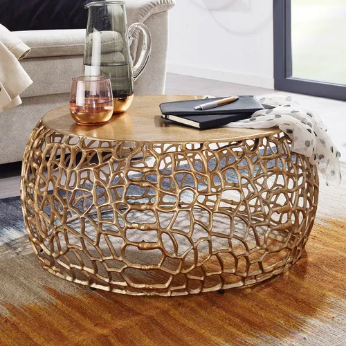 FINEBUY Couchtisch FB41462 in gold von FineBuy