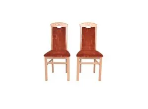 Massivholzstuhl 2er-Set Rot in rot von MD Möbel-direkt-online