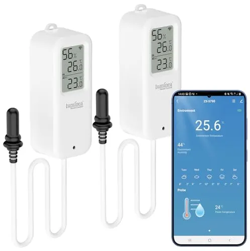 2er-Set WLAN-Temperatur- und Luftfeuchtigkeitsmesser