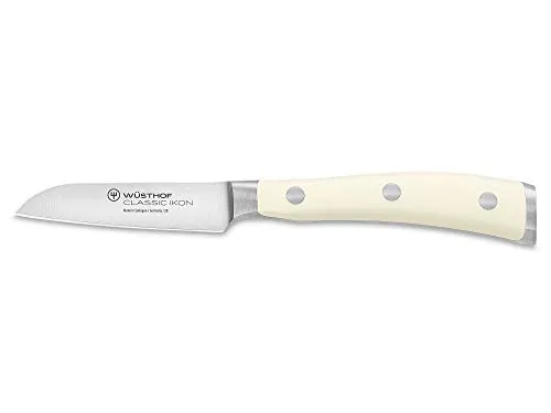 WÜSTHOF Classic Ikon Crème Gemüsemesser 8 cm - Obstmesser & Gemüsemesser mit elegantem cremeweißen Griff, herausragende Schärfe und perfekte Ergonomie für präzises Schneiden – Qualität Made in Germany.