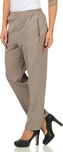 Stoffhose Aurela Schlupfhose für Damen 36-54 - Bequeme Anzughose mit Gummizug - Die Aurela Schlupfhose vereint eleganten Business-Stil mit optimalem Tragekomfort. Der Teil-Gummizug sorgt für eine sichere Passform, während die moderne melierte Optik vielseitige Kombinationsmöglichkeiten bietet.
