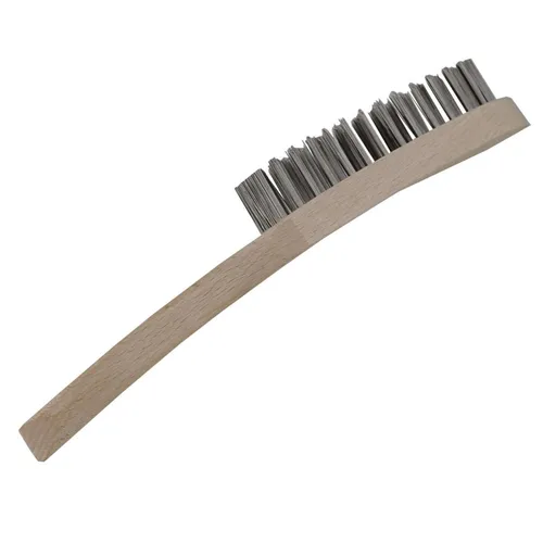 Drahtbürste 5reihig 29cm Holz Stahldrahtbürste Stahlbürste Handdrahtbürste