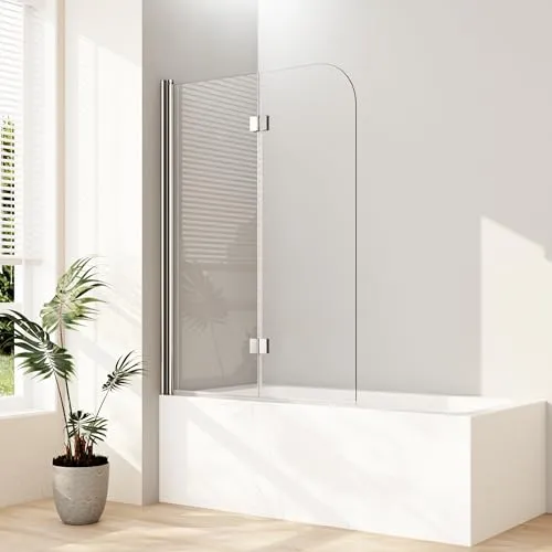 Faltbare Duschwand für Badewanne 100x140cm