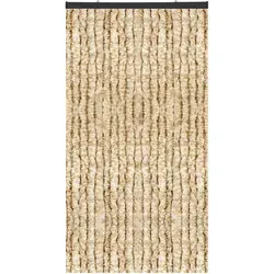 Arsvita Flauschvorhang 90 cm x 220 cm Meliert Beige Weiß - Fenstervorhang – Vielseitig und dekorativ, bietet Schutz vor Insekten und Sonnenstrahlen, ideal für Innen- und Außenbereiche.
