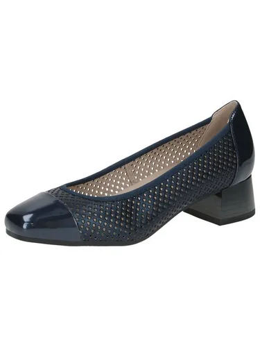 CAPRICE Damen Pumps mit Absatz, Blau (Navy PERL COM), 37,5 - Elegante Damen Pumps mit 4 cm Blockabsatz, ideal für stilvolle Auftritte. Genießen Sie den hervorragenden Tragekomfort dank herausnehmbarem Wechselfußbett und federleichter AIRMOTION-Technologie.