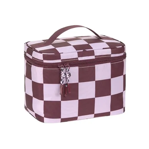 LÄSSIG Baby Wickeltisch Organizer - Tragbarer Windel-Organizer To Go in Deep Red/Lavender - Baby Wickel-Organizer für Wickelutensilien, ideal für Zuhause oder unterwegs mit praktischem Tragegriff und viel Stauraum für Ordnung und Übersicht.