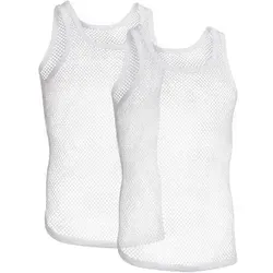 Resteröds 2P Organic Cotton Net Singlet Weiß - Luxuriöses Herrenunterhemd aus Bio-Baumwolle - Herrenunterhemden aus 100 % Bio-Baumwolle mit luftiger Netzstruktur für optimale Belüftung und Komfort. Perfekt als Basis unter Hemden oder Pullovern.