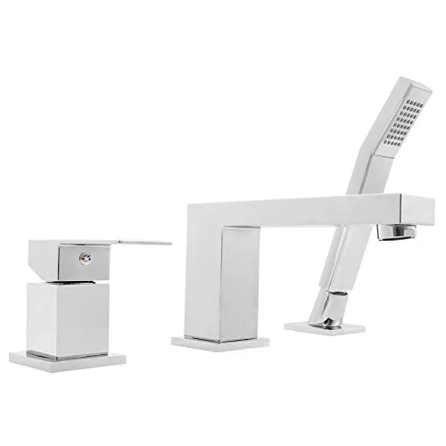 Welfenstein 3-Loch Wannenrandarmatur WRA-75D Armatur für Badewanne Wannenrand