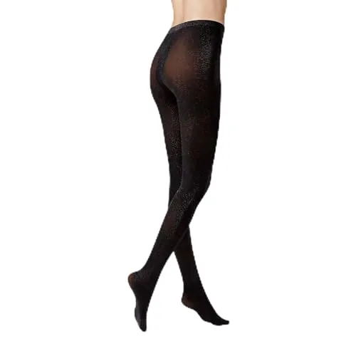 KUNERT Damen Strumpfhosen Sparkling Celebration 50 DEN Night-Lacquer 1535 - Glitzernde, semi-blickdichte Strumpfhosen mit Wäscheflachnaht für einen eleganten Look. Ideal für festliche Anlässe und sorgt für einen besonderen Auftritt.