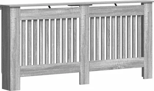 vidaXL Heizkörperabdeckung Graues Sonoma 172 x 19 x 81,5 cm - Stylische Radiatorabdeckung aus wasserabweisendem Holzwerkstoff, ideal für Familien. Schützt vor heißen Oberflächen und sorgt für gleichmäßige Wärmeverteilung - perfekt für ein elegantes Wohnambiente.