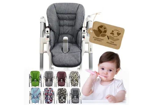 BambiniWelt Hochstuhlauflage Ersatzbezug für PEG PEREGO Prima Pappa Diner - Hochstuhl-Auflagen für maximalen Komfort! Das anatomisch geformte Sitzkissen verwandelt jede Mahlzeit in einen entspannten Genuss und ist leicht zu reinigen.