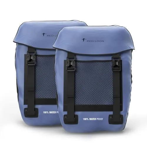 Red Loon wasserdichte Fahrradtasche Gepäckträger robuste Fahrradtasche hinten Gepäckträger - Fahrradtaschen für Gepäckträger ebike - regenfeste Fahrradtasche Gepäckträger E-Bike - Blau