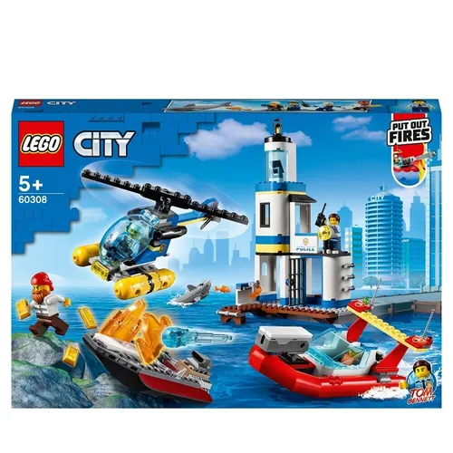 LEGO CITY: Polizei und Feuerwehr im Küsteneinsatz (60308) - LEGO Set für kreative Abenteuer im Küsteneinsatz, perfekt für Kinder ab 5 Jahren und fördert spielerisches Lernen.
