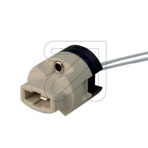 Hochvolt-Fassung HV G9 mit Kunststoffsockel Sockel Leitung 15 cm