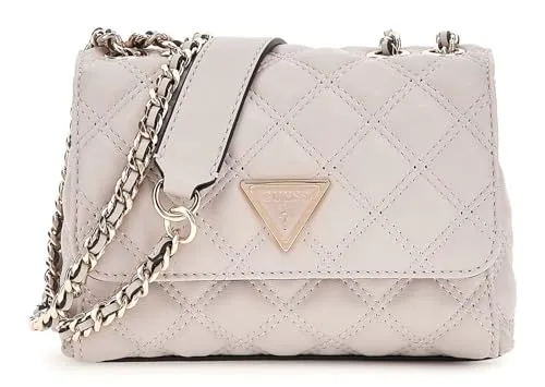 GUESS Umhängetasche Giully II Mini Compound Convertible Flap Bag - Elegante Umhängetasche mit gestepptem Design, verstellbarem Schulterriemen und cleverem Innenleben für all Ihre Essentials – ein stilvolles Accessoire für jeden Anlass.