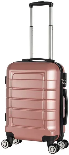 Cahoon Handgepäck-Trolley Hartschalenkoffer - Handgepäck-Koffer mit 4 gummierten 360° Doppel-Rollen für höchsten Laufkomfort und elegantes Design, ideal für Reisen und Business-Trips.