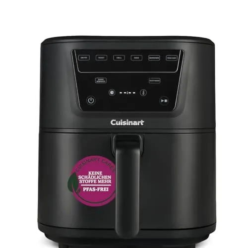Cuisinart XL 7,6L Heißluftfritteuse - 7-in-1 Kochwunder - Heißluftfritteusen mit 36% kompakterem Design und 33% mehr Kapazität, PFAS-frei für gesundes Kochen, ideal für große Mahlzeiten und vielseitige Kochfunktionen.