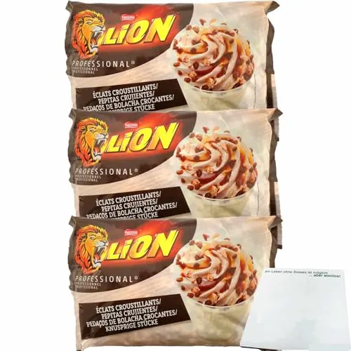 usy Bundle für Lion Mix-In Knusprige Stücke 3er Pack (3x400g Beutel) + usy Block