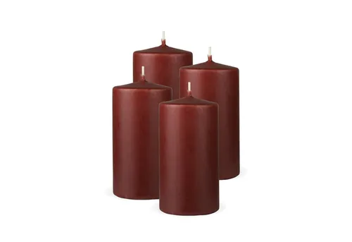 HS Candle Stumpenkerze Säulenkerze Ø7cm (4-tlg), Wachskerzen - unparfümierte Säulenkerzen - viele Farben/Größen