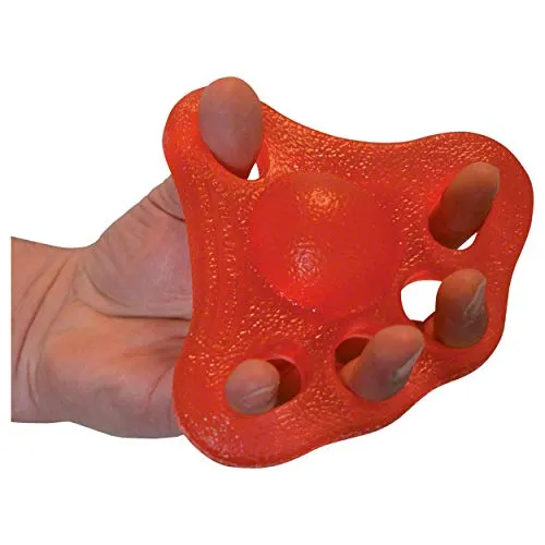 Power-Web Flex Grip Handtrainer Fingertrainer Unterarmtrainer: Mittel, Rot