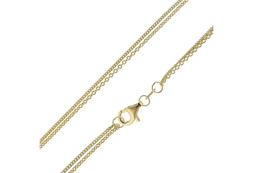 trendor Collier Damen-für Anhänger Gold 333 / 8K Zweireihige Kette