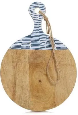 Zeller Present Servier- und Schneidbrett aus Mangoholz (25692) - Schneidbrett aus hochwertigem Mangoholz, ideal zum Servieren und Schneiden, mit natürlicher Maserung für einen eleganten Look in jeder Küche.