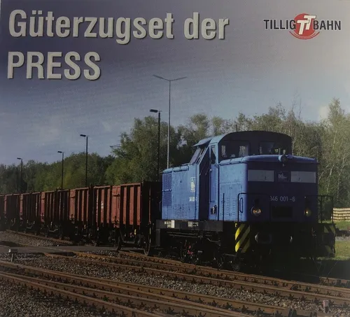 Tillig 01091 4er Set Güterzug Es mit Diesellok BR 346 Ep. VI PRESS - Einmalaufla