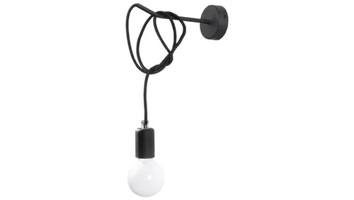 Kinkiet EDISON czarny - Dimmbare Wandleuchte - Lampen: Dimmbar, moderne Wandmontage, ideal für stimmungsvolle Beleuchtung in Innenräumen.